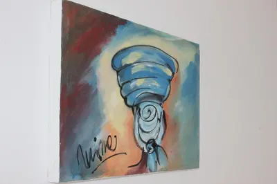 a painting of a mixer on a wall at KANDAKE APARTMENT Sal Rei Wi-Fi in Sal Rei