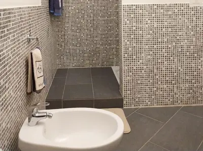 a bathroom with a sink and a shower at Apartment in Sal Rei - Boa Vista in Sal Rei