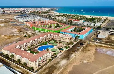 an aerial view of a resort near the ocean at Greenland Tropical in Santa Maria