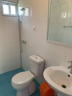 a white bathroom with a toilet and a sink at Pousada casa Eurico in Portela