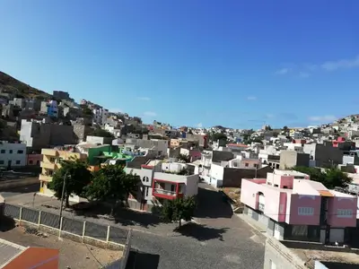 a view of a city with buildings at Casa da Sara Guest House in Mindelo