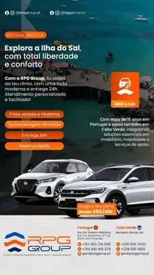 a flyer for a car dealership with two cars at Murdeira V 17 J by RPG Group in Beirona