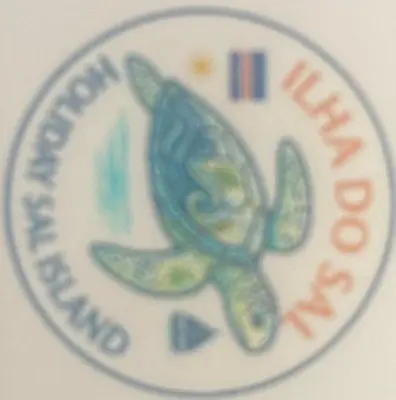 a logo of a fish on a plate at Holiday Sal Island in Santa Maria