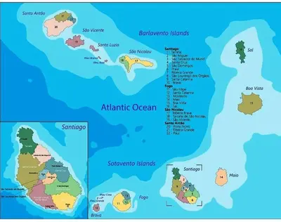 a map of the atlantic ocean at A1-5101- 3 Bedroom Seaview Apartment in Cape Verde in Sal Rei