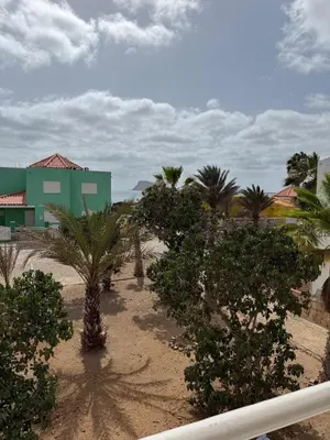 a group of palm trees in front of a building at Murdeira V159D Duplex by RPG Group in Beirona