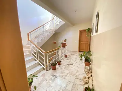 a staircase in a house with potted plants at Guest house B&S in Praia