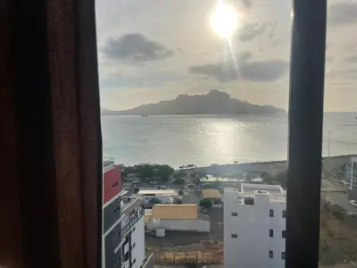 a view of the ocean from a building at Residencial P&P in Mindelo