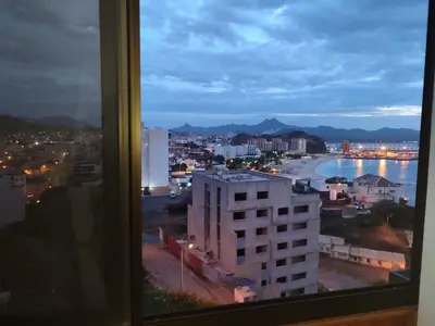 a view of a city from a window at Residencial P&P in Mindelo