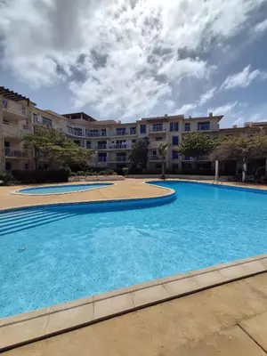 a large swimming pool in front of a building at Vila Verde Ficus in Santa Maria