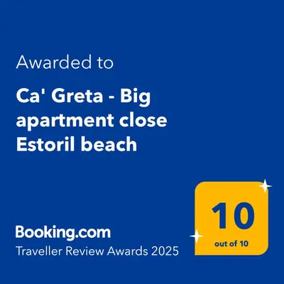 a yellow sign with the text awarded to ca geria big appointment close eight beach at Ca' Greta - Big apartment close Estoril beach in Sal Rei