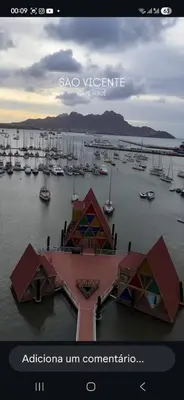 a view of a marina with boats in the water at Avenida Dr Baltazar Lopes da Silva 33A in Mindelo