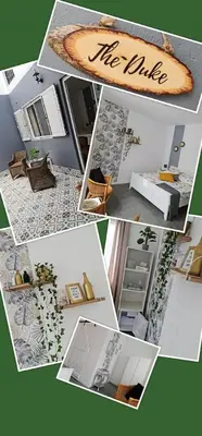 a collage of pictures of a living room at Deluxe B&B 