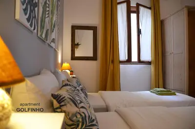 a living room with a couch and a window at BookingBoavista - Apartments in Sal Rei