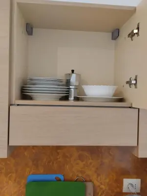 a counter top with a sink in a bathroom at Prostorný a pohodlný apartmán na pláži Cabral in Sal Rei